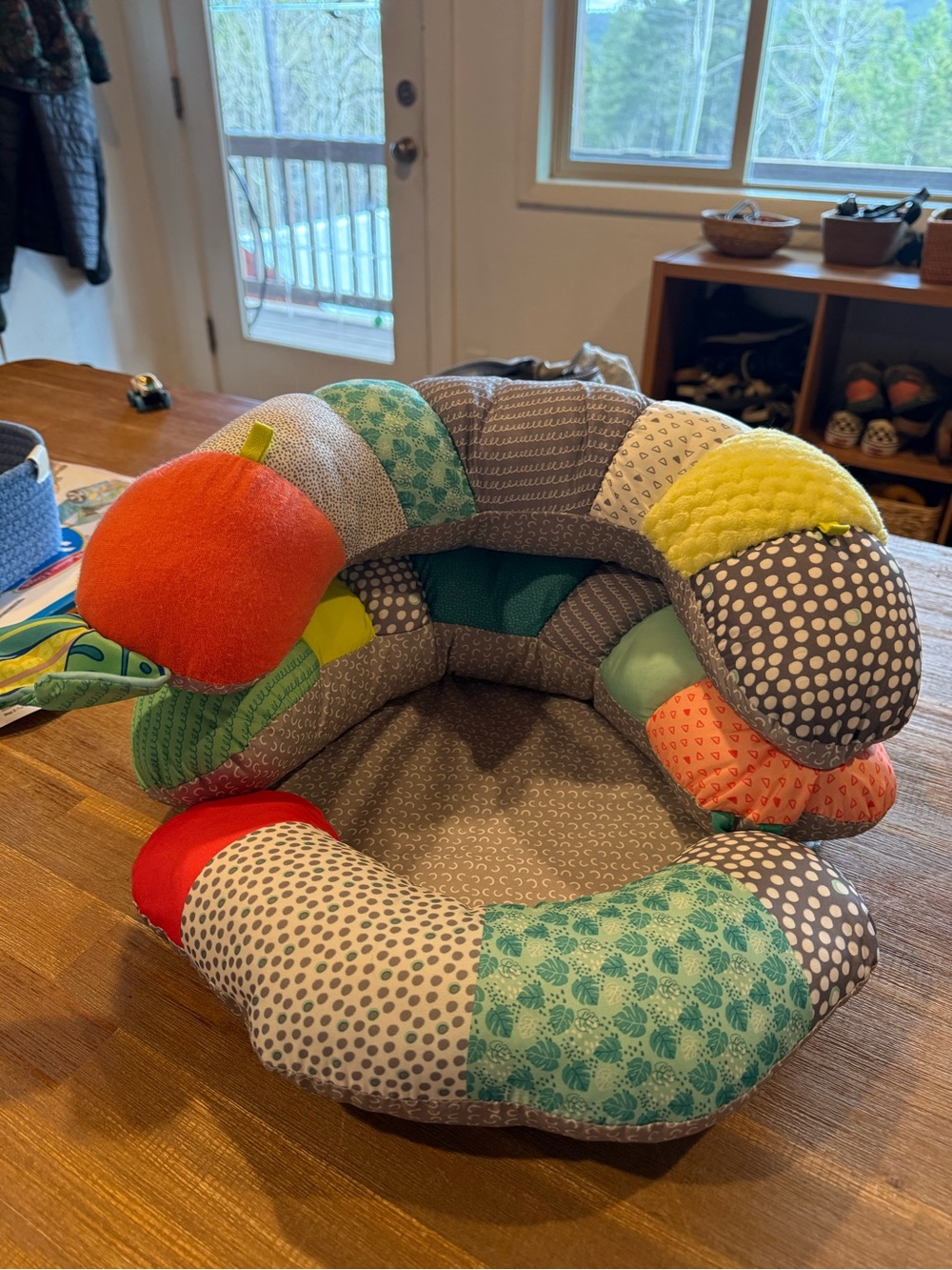 Infantino Patchwork Baby Floor Seat - Multicolor